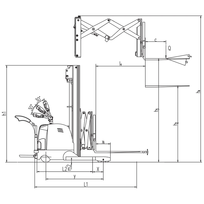 Elektrický retrak EVV15DDS/EVV20DDS-P s výškou zdvihu až 6000 mm