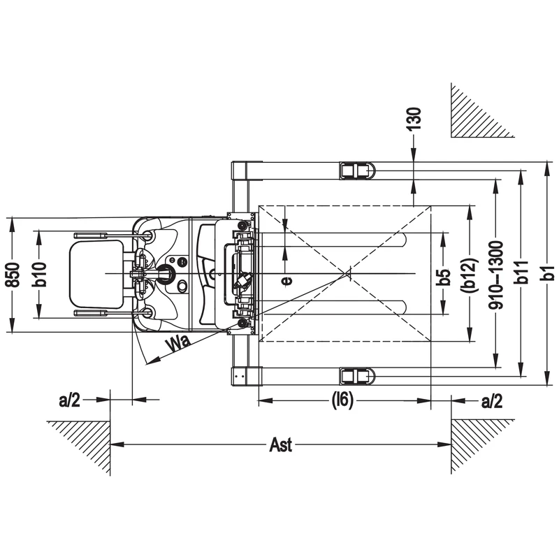 Elektrický vysokozdvižný vozík EVV10PV-P/EVV12PV-P/EVV15PV-P – pohled 5