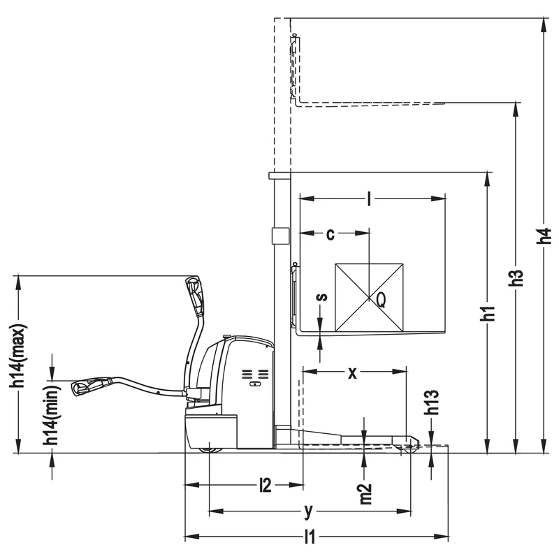 Vysokozdvižný vozík EVV10-PV/EVV12-PV/EVV15-PV s výškou zdvihu až 5600 mm