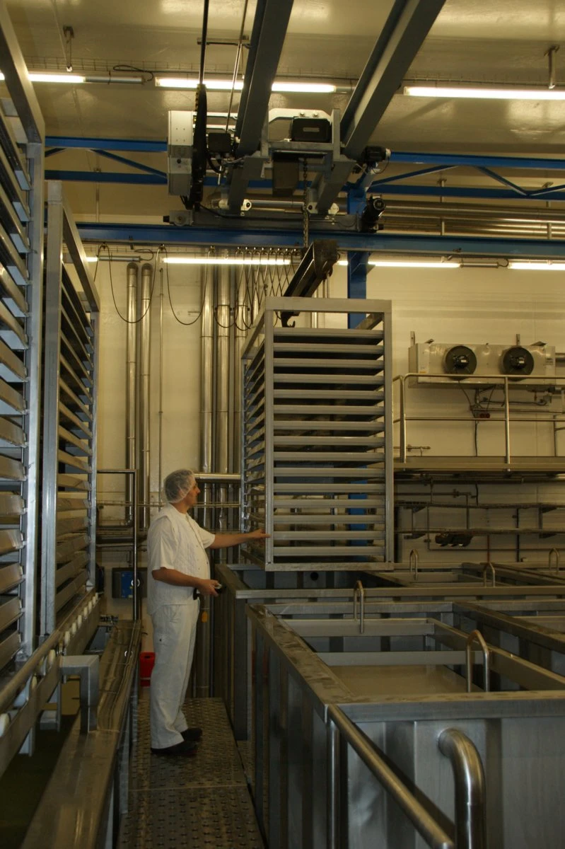 Korozivzdorný elektrický řetězový kladkostroj GIS GPR v provozu