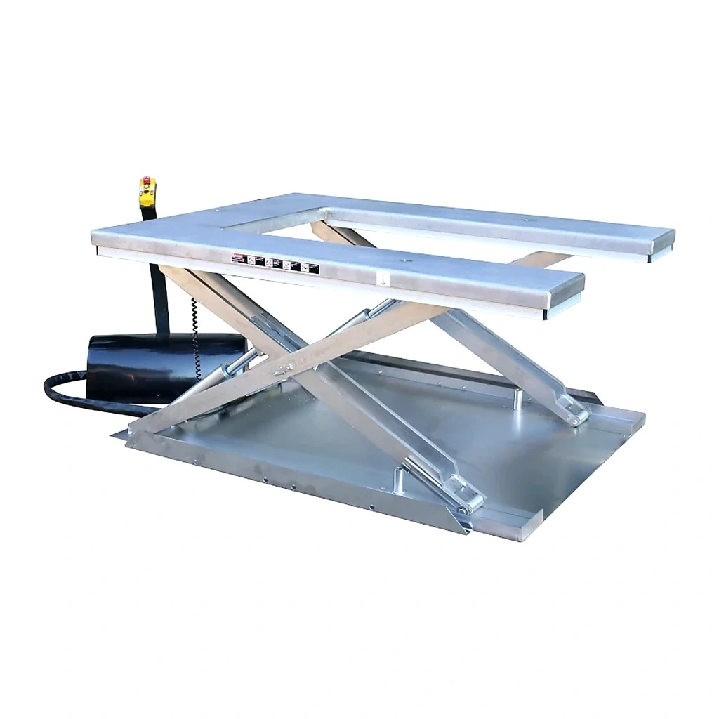 Nerezový zvedací stůl s profilem U AISI 304 (UHS1000S), 1000 kg