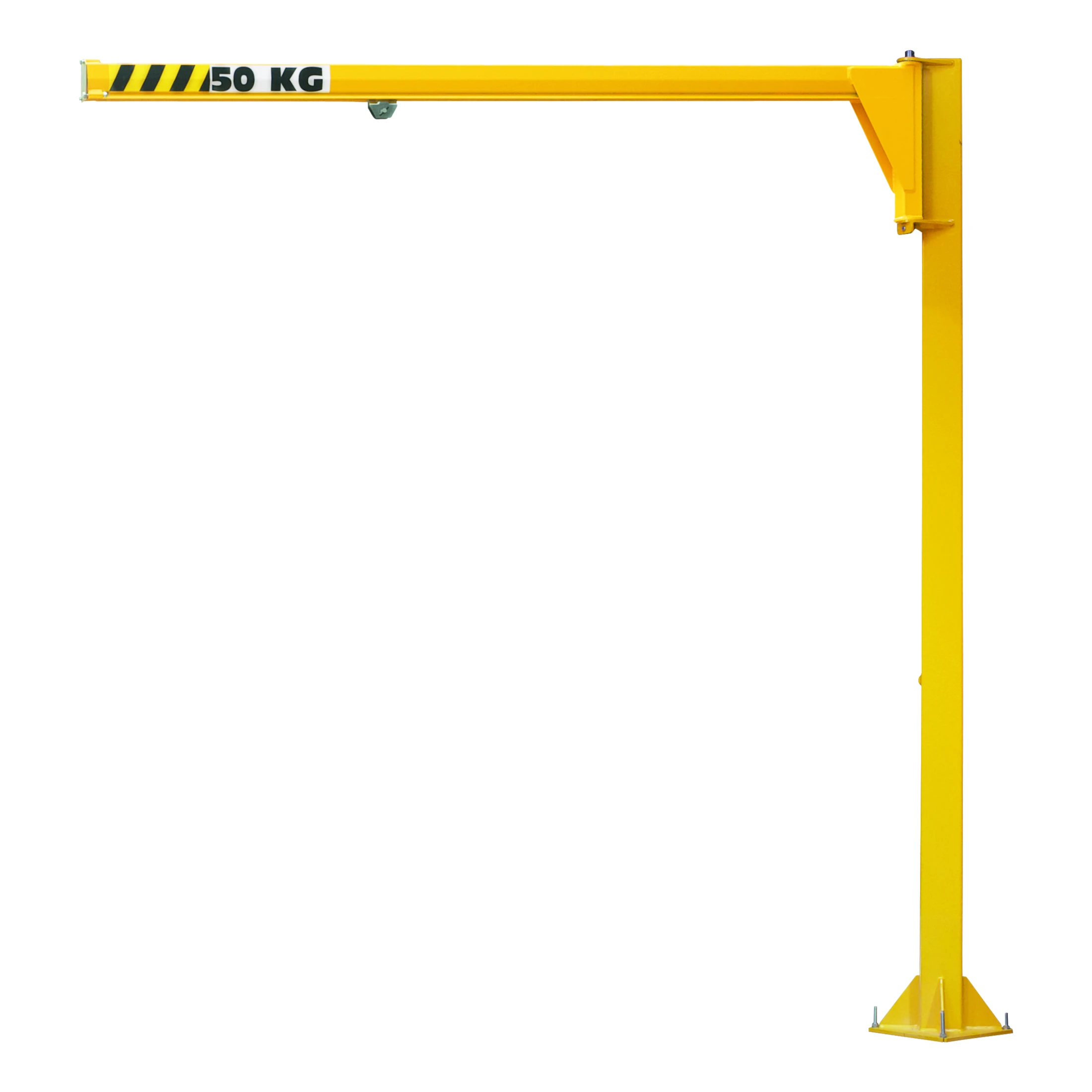 Nízkoprofilový sloupový otočný jeřáb s pojezdem (NSDK), 270°, 50–100 kg, 2–5 m