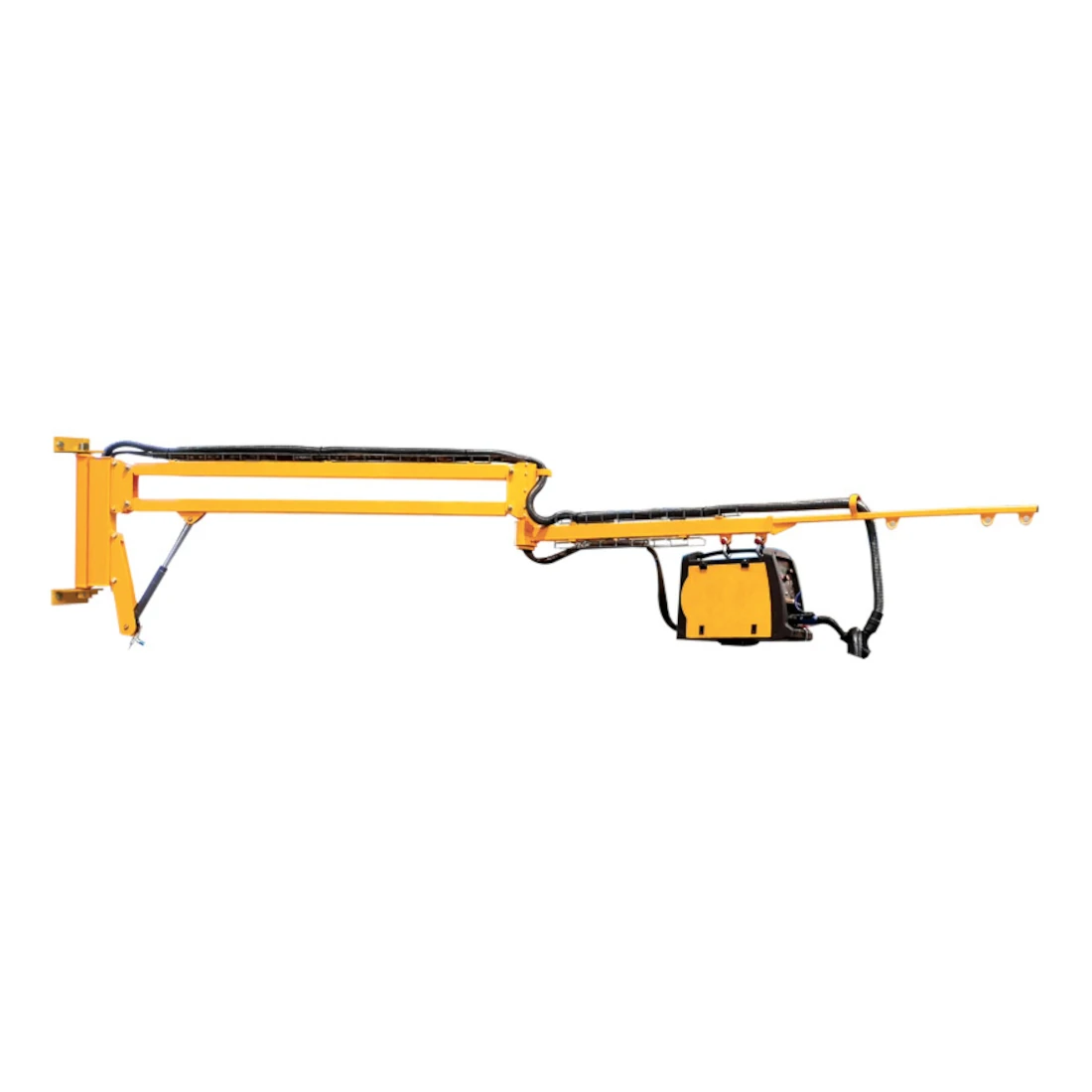 Pevný nástěnný otočný jeřáb s držákem navijáku (ZDAP-F), 50 kg, 3–6 m